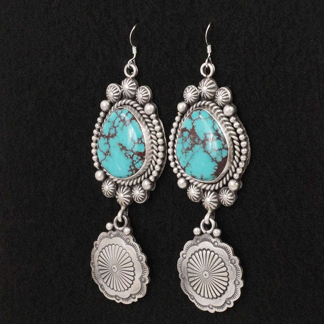 Michael Calladitto Turquoise & Sterling Silver Earrings