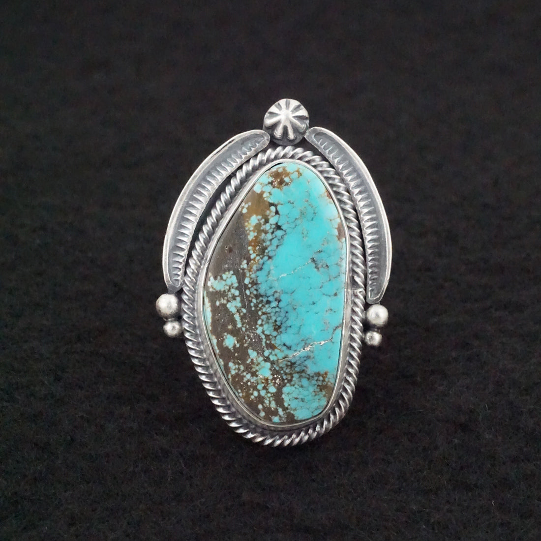 Randy Boyd Turquoise & Sterling Silver Ring Size 7.5