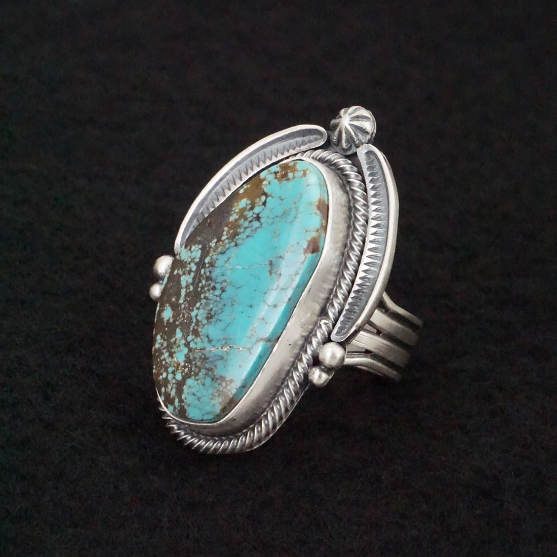 Randy Boyd Turquoise & Sterling Silver Ring Size 7.5