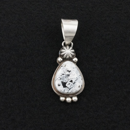 Kathleen Livingston White Buffalo & Sterling Silver Pendant