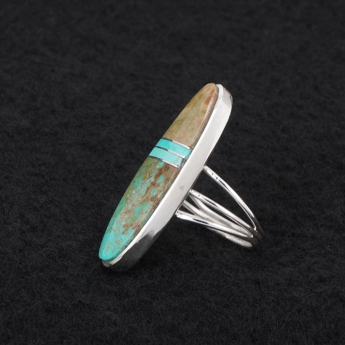 Harold Smith Turquoise & Sterling Silver Ring Size 6