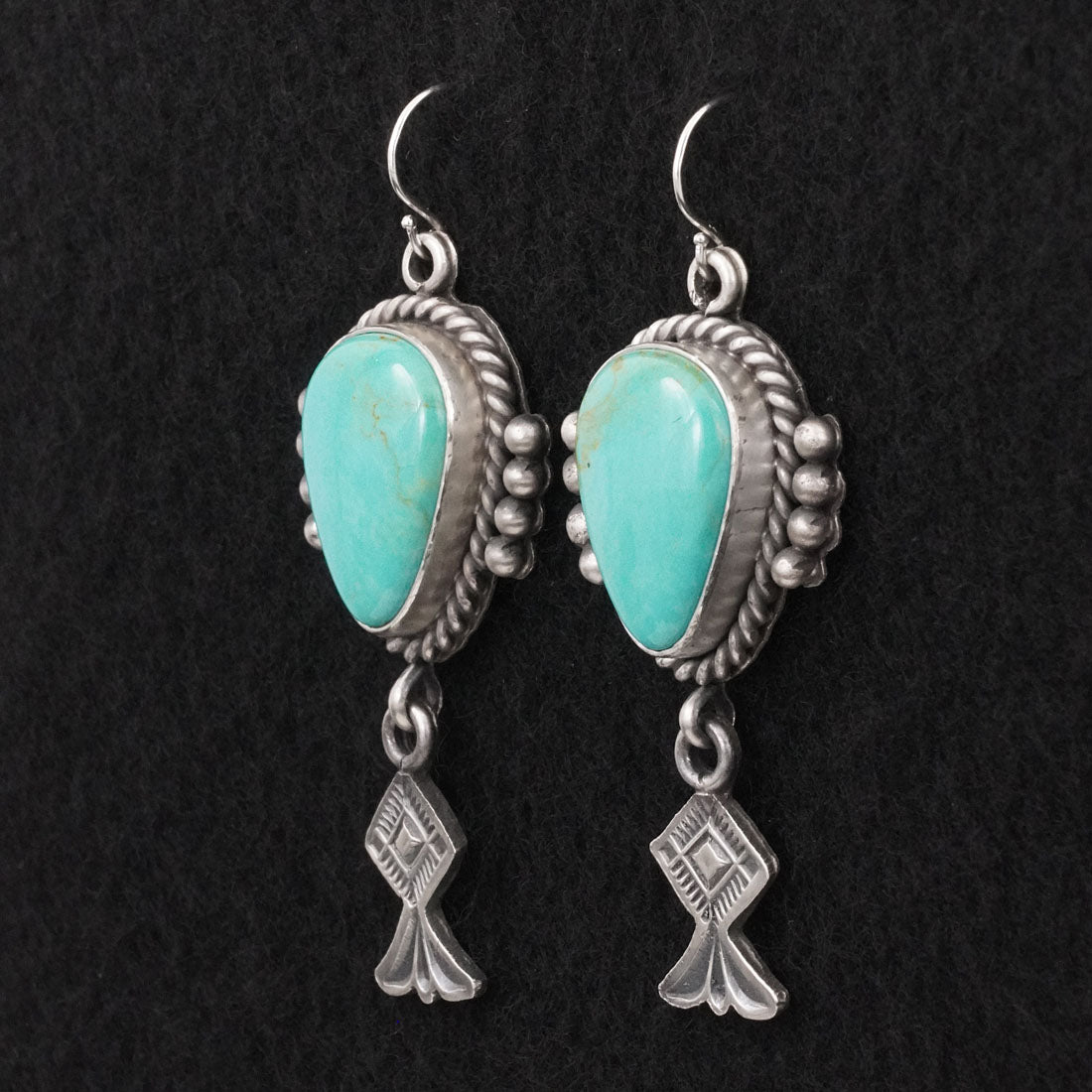 Michael Calladitto Turquoise & Sterling Silver Earrings