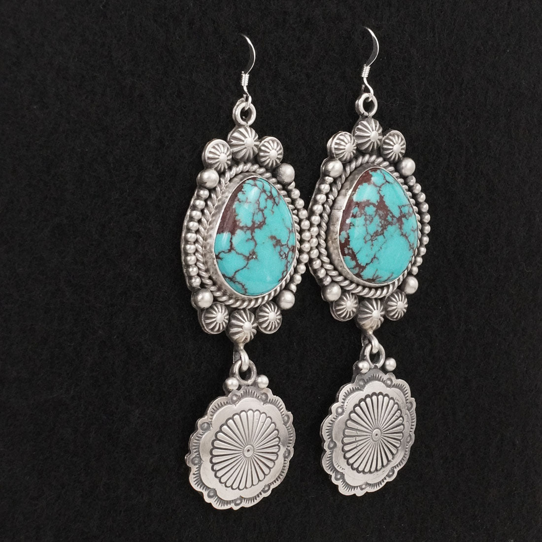 Michael Calladitto Turquoise & Sterling Silver Earrings