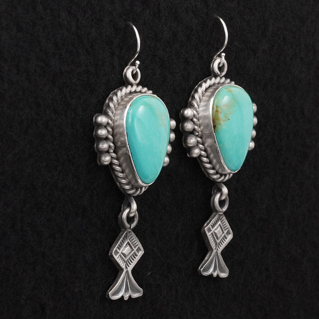 Michael Calladitto Turquoise & Sterling Silver Earrings