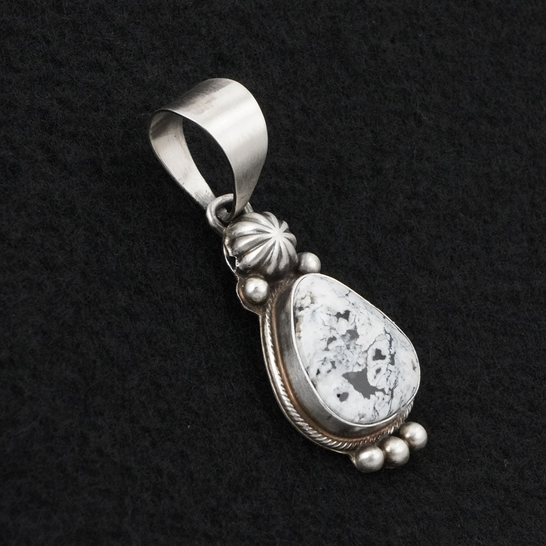Kathleen Livingston White Buffalo & Sterling Silver Pendant