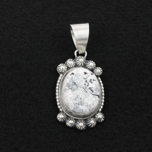 Kathleen Livingston White Buffalo & Sterling Silver Pendant