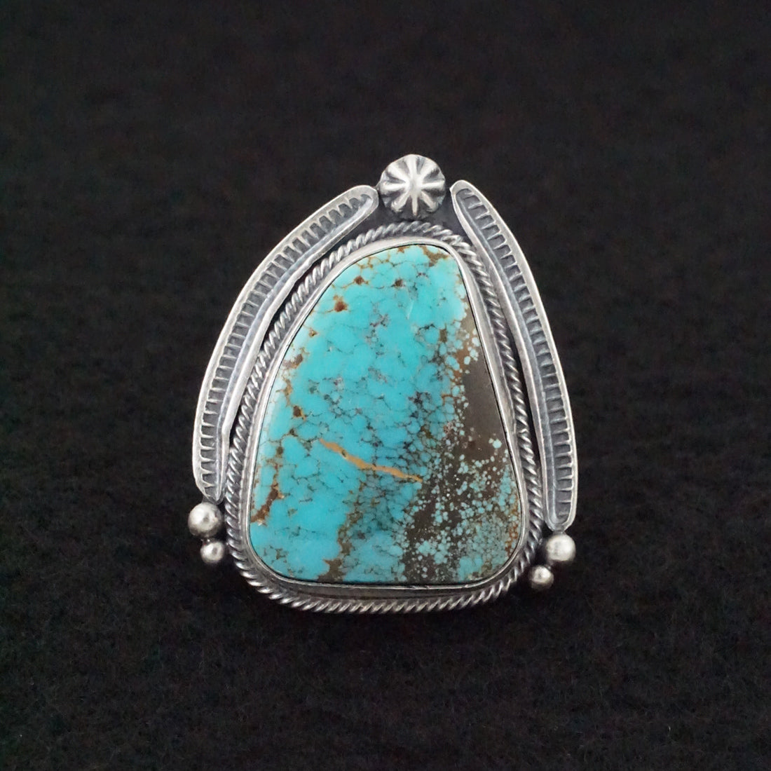 Randy Boyd Turquoise & Sterling Silver Ring Size 8.5