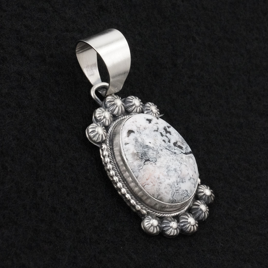 Kathleen Livingston White Buffalo & Sterling Silver Pendant