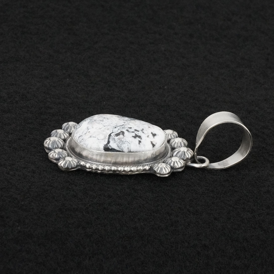 Kathleen Livingston White Buffalo & Sterling Silver Pendant