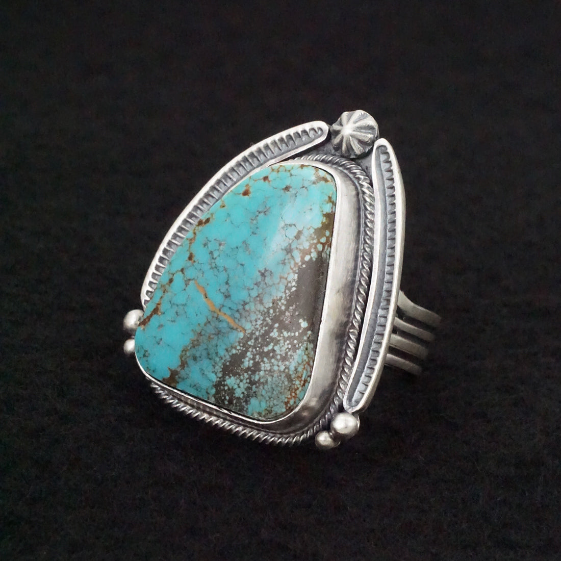 Randy Boyd Turquoise & Sterling Silver Ring Size 8.5