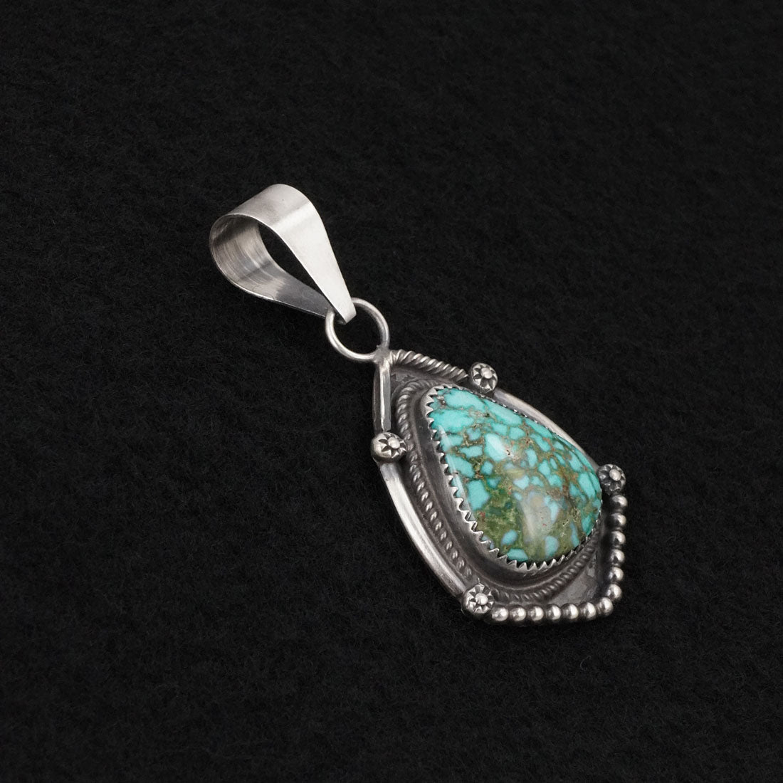Leslie Nez Turquoise & Sterling Silver Pendant