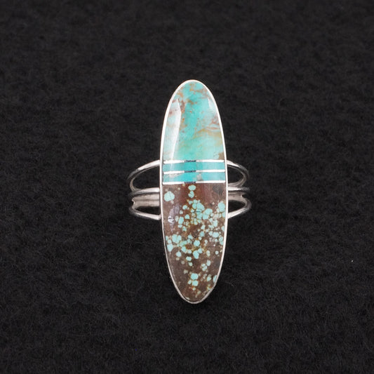 Harold Smith Turquoise & Sterling Silver Ring Size 6.5