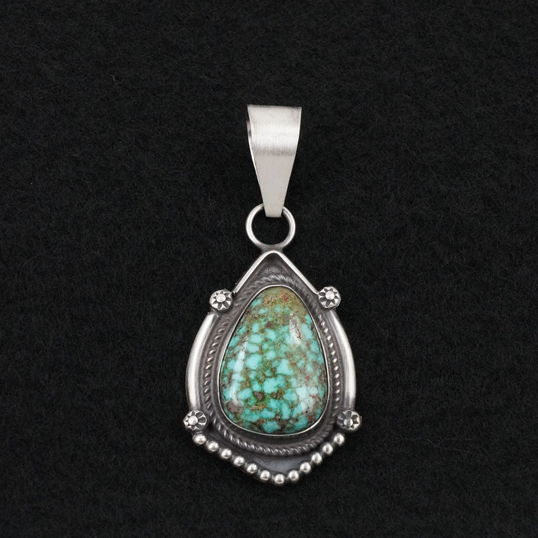 Leslie Nez Turquoise & Sterling Silver Pendant