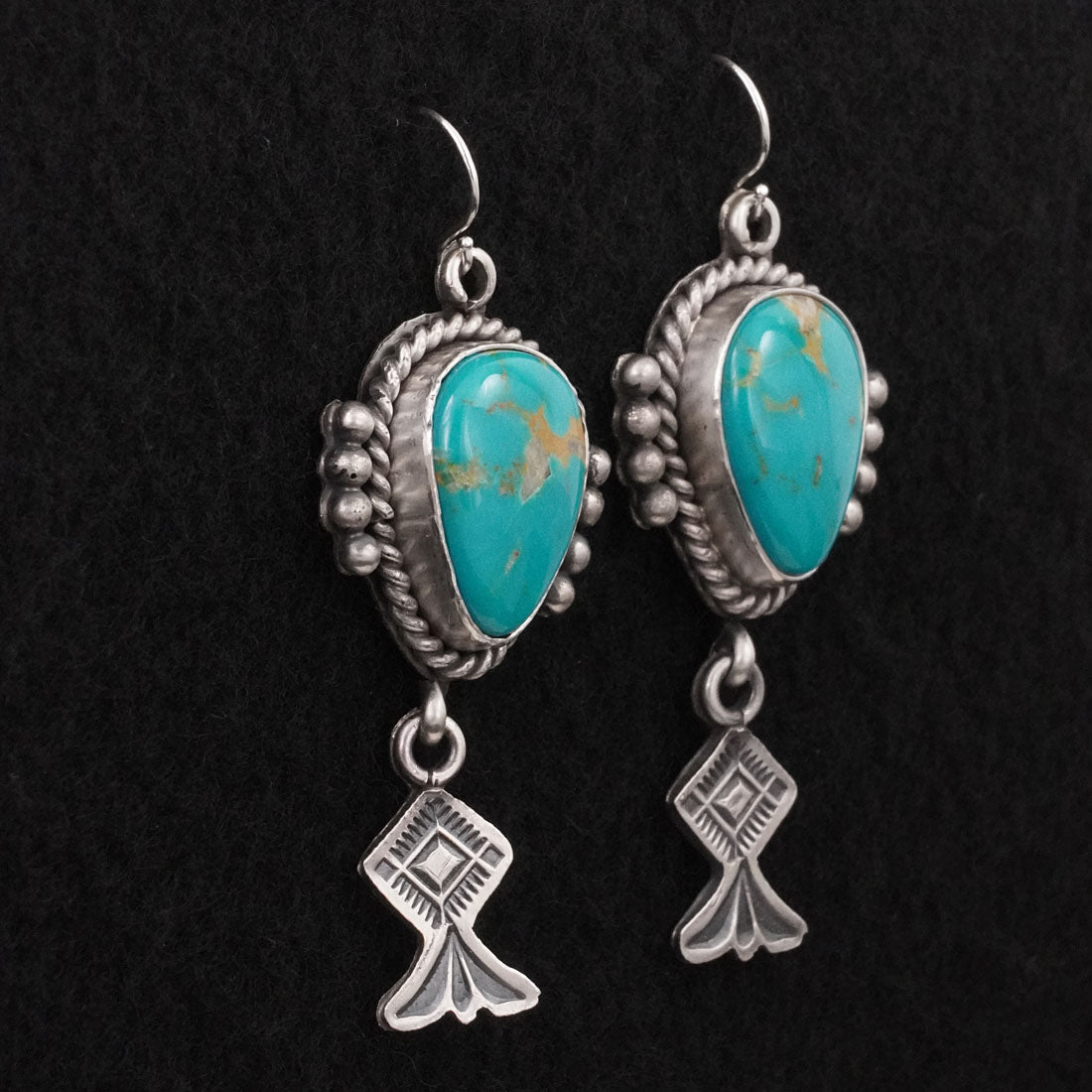 Michael Calladitto Turquoise & Sterling Silver Earrings