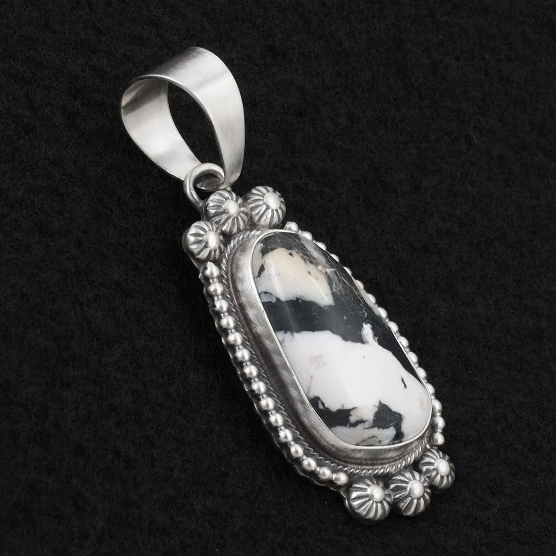 Kathleen Livingston White Buffalo & Sterling Silver Pendant