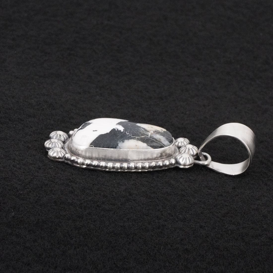 Kathleen Livingston White Buffalo & Sterling Silver Pendant