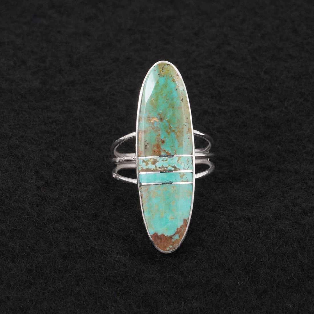 Harold Smith Turquoise & Sterling Silver Ring Size 6