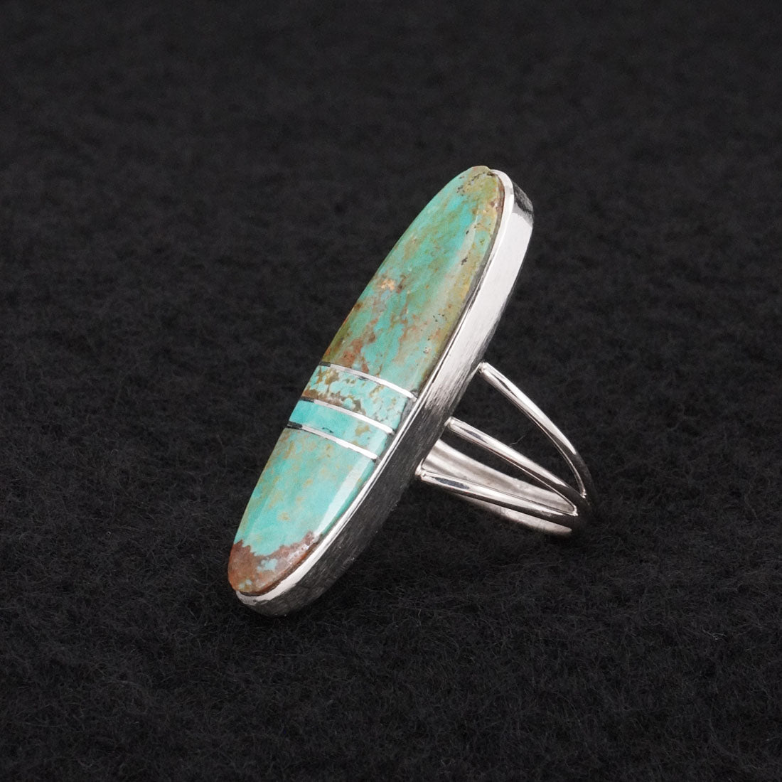 Harold Smith Turquoise & Sterling Silver Ring Size 6