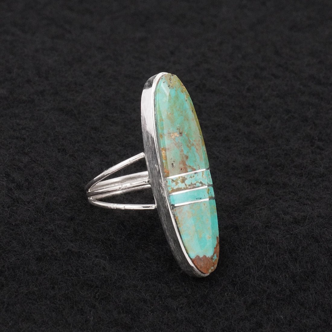 Harold Smith Turquoise & Sterling Silver Ring Size 6