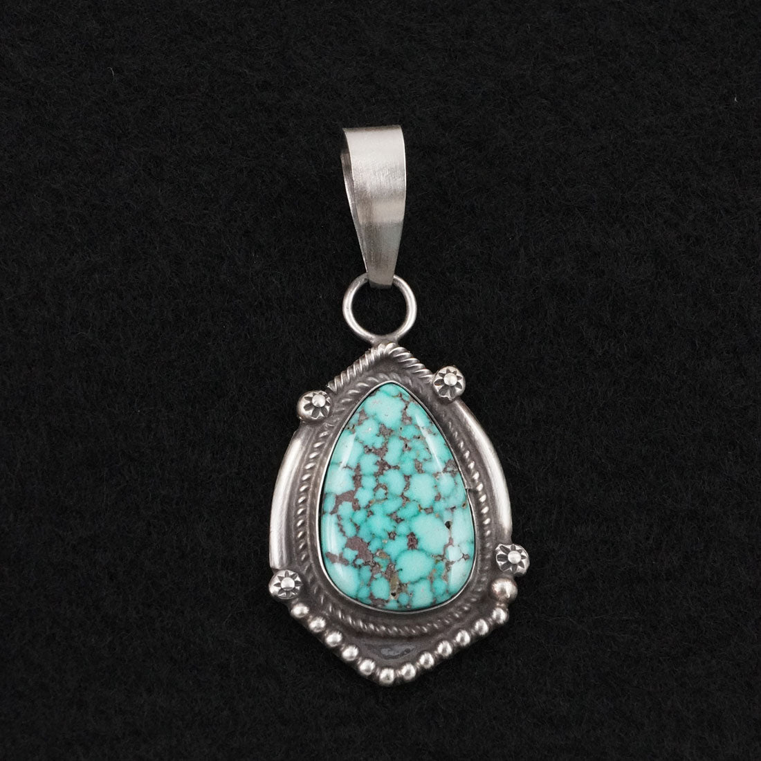 Leslie Nez Turquoise & Sterling Silver Pendant