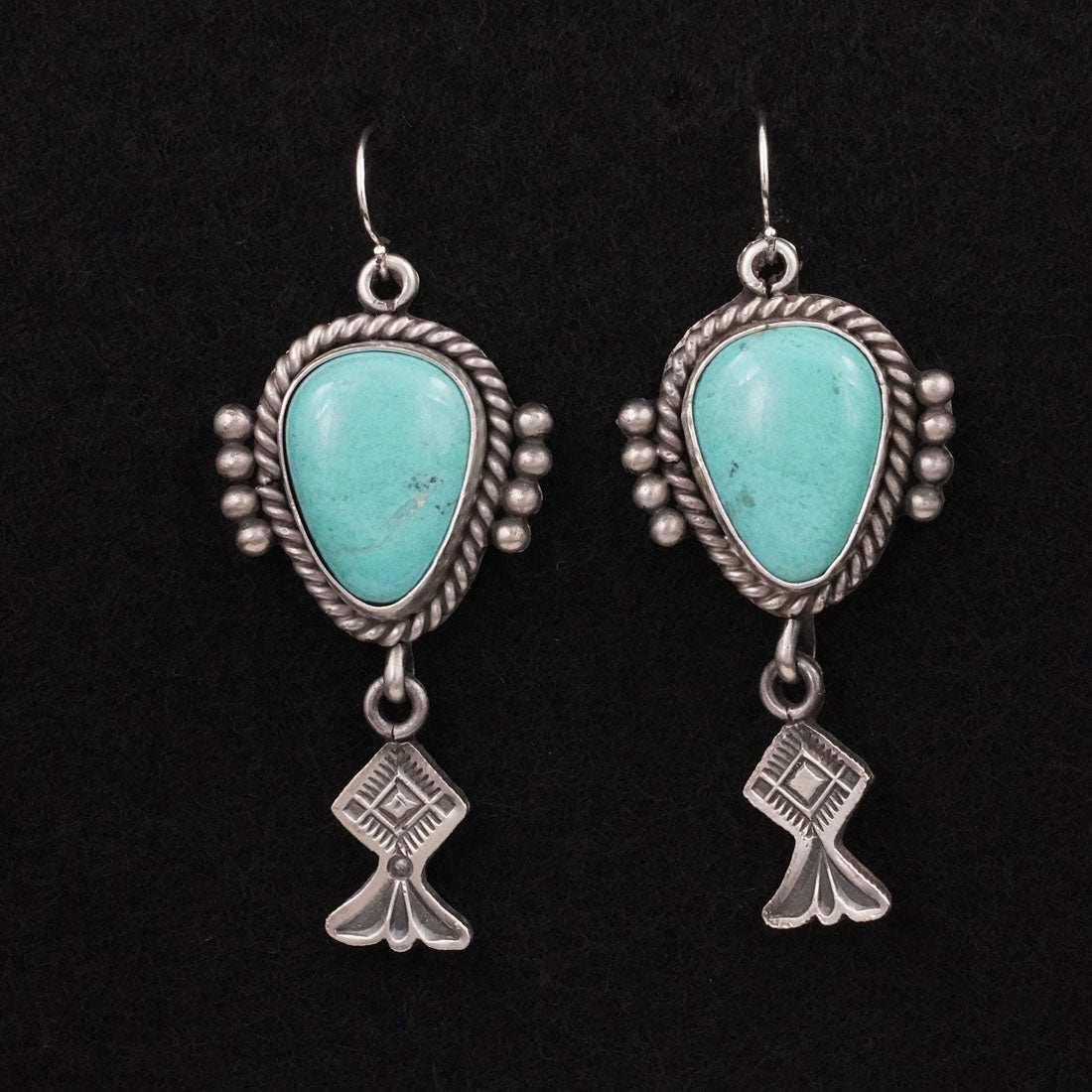 Michael Calladitto Turquoise & Sterling Silver Earrings