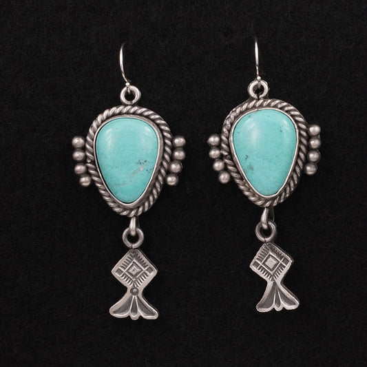 Michael Calladitto Turquoise & Sterling Silver Earrings