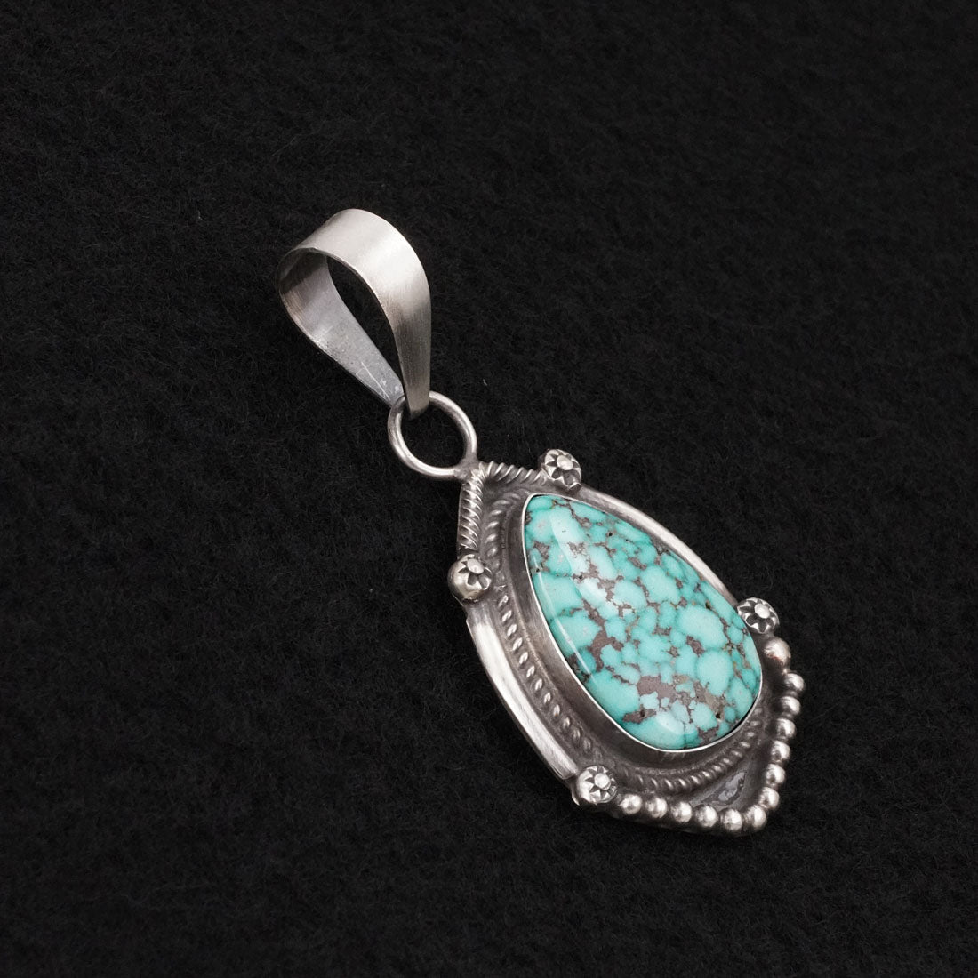 Leslie Nez Turquoise & Sterling Silver Pendant