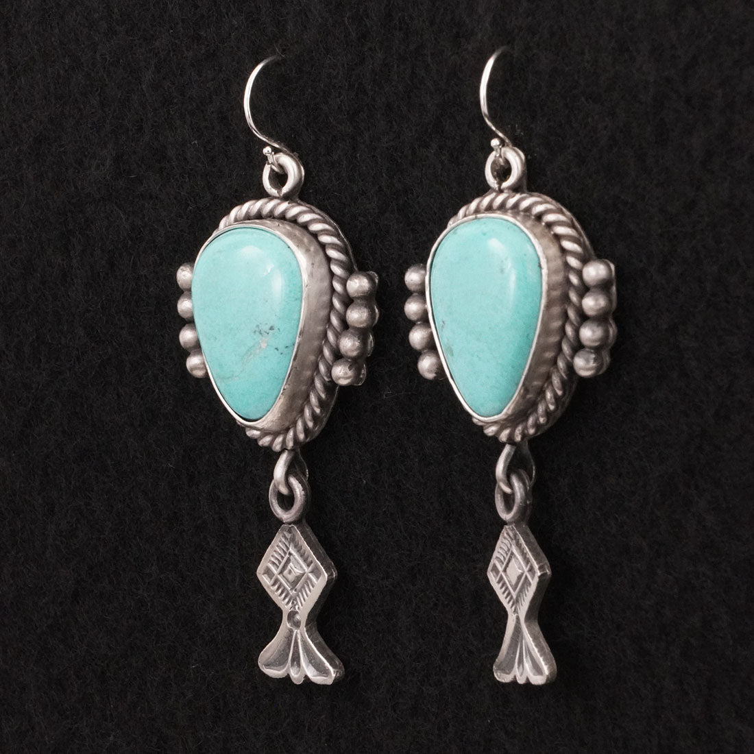 Michael Calladitto Turquoise & Sterling Silver Earrings