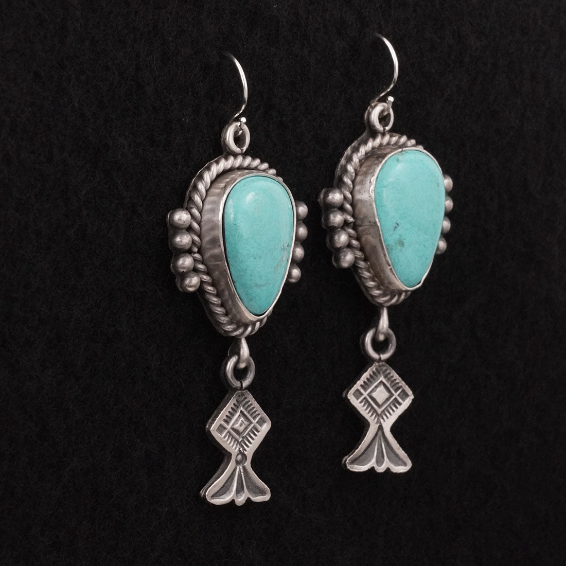 Michael Calladitto Turquoise & Sterling Silver Earrings