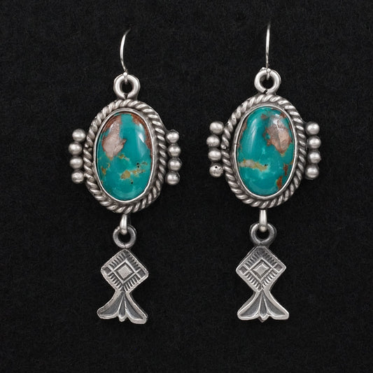 Michael Calladitto Turquoise & Sterling Silver Earrings