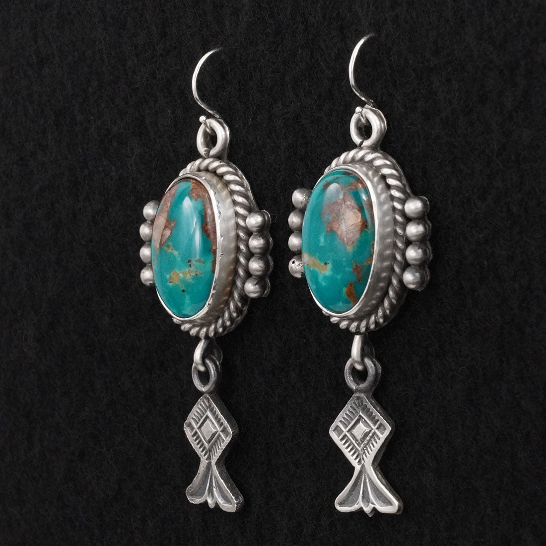 Michael Calladitto Turquoise & Sterling Silver Earrings