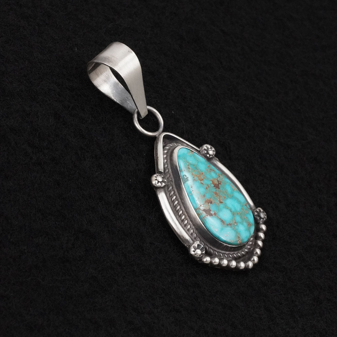 Leslie Nez Turquoise & Sterling Silver Pendant