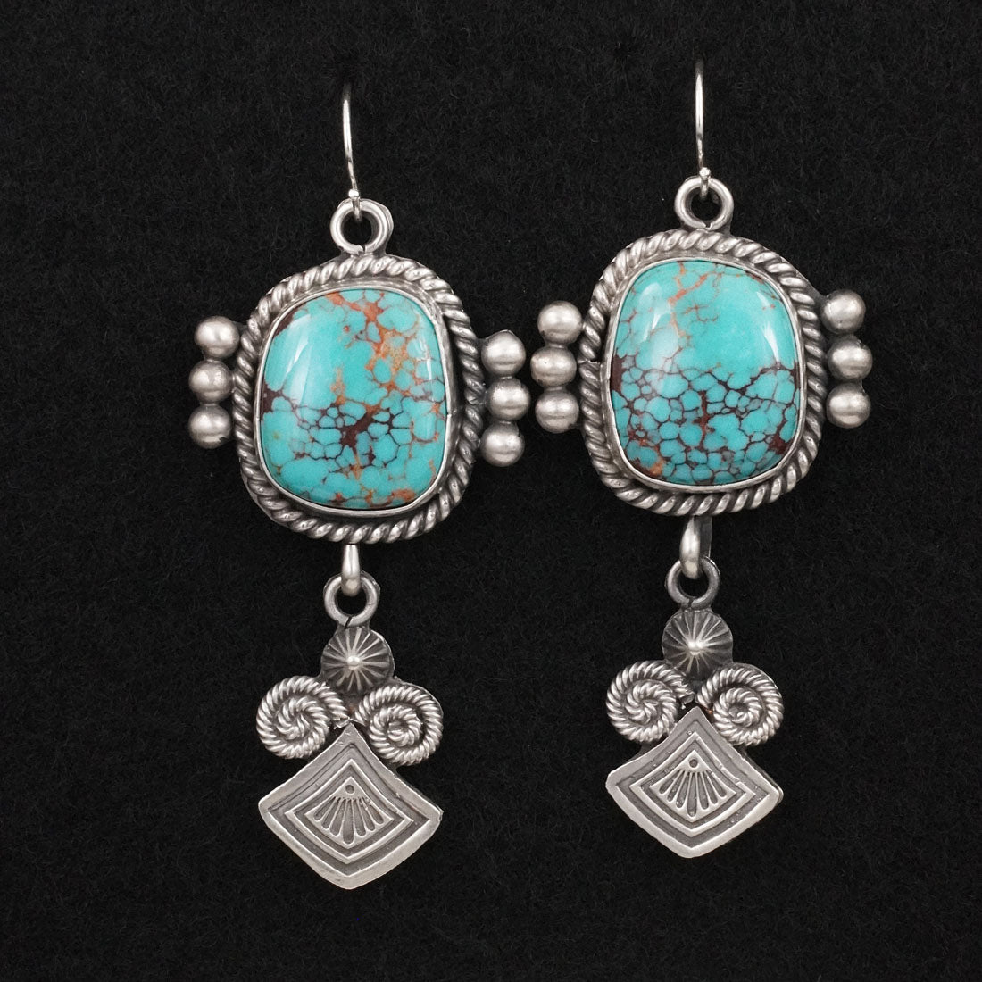 Michael Calladitto Turquoise & Sterling Silver Earrings