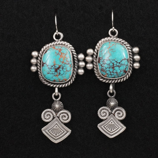 Michael Calladitto Turquoise & Sterling Silver Earrings