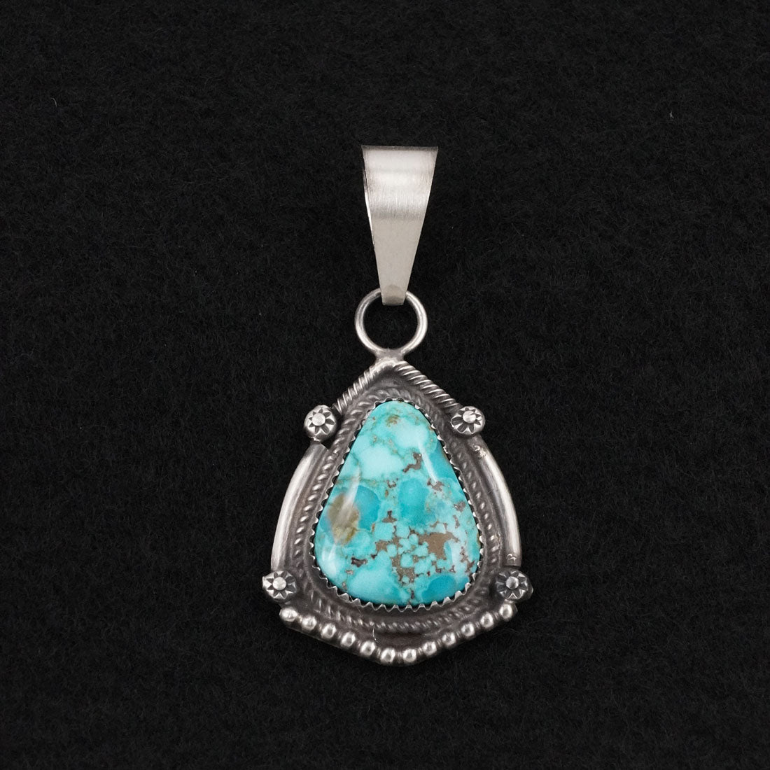 Leslie Nez Turquoise & Sterling Silver Pendant