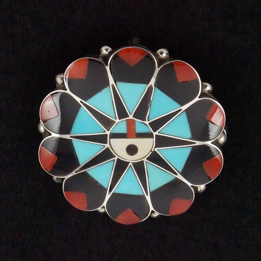 Delvin Gasper Multi-Stone & Sterling Silver Pin/Pendant