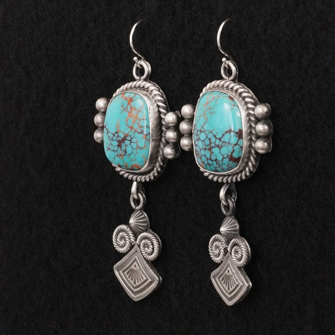 Michael Calladitto Turquoise & Sterling Silver Earrings