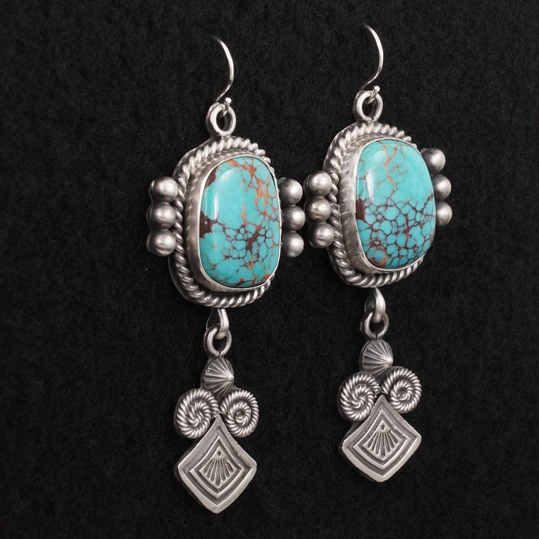 Michael Calladitto Turquoise & Sterling Silver Earrings