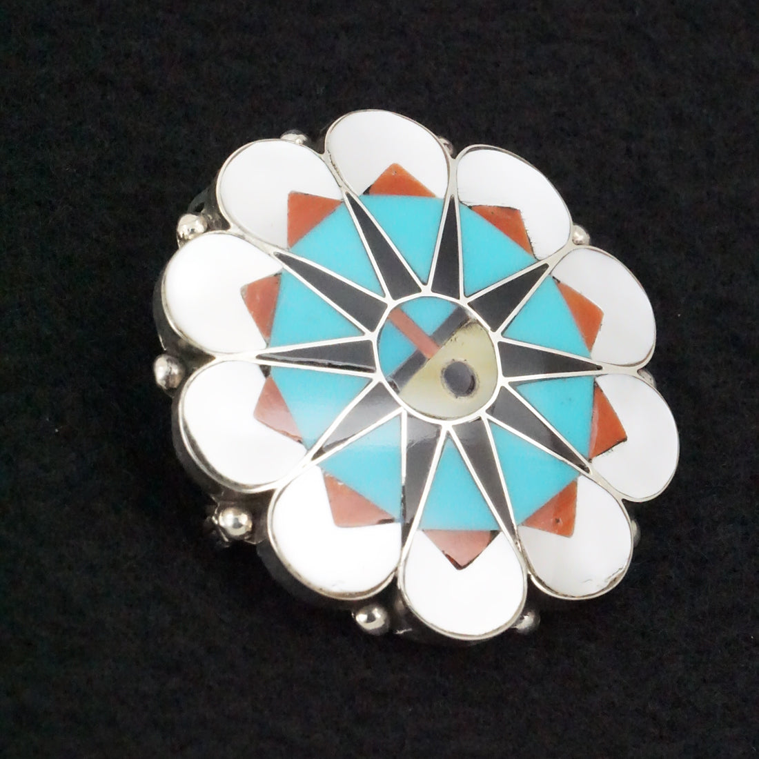 Delvin Gasper Multi-Stone & Sterling Silver Pin/Pendant