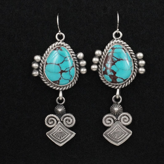 Michael Calladitto Turquoise & Sterling Silver Earrings