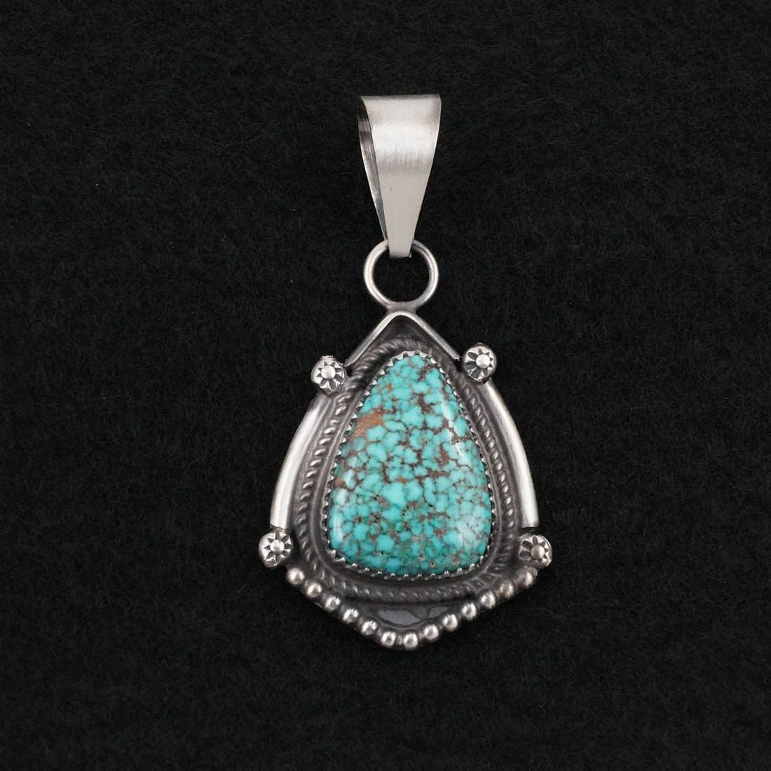 Leslie Nez Turquoise & Sterling Silver Pendant