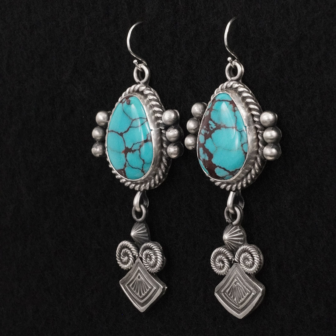 Michael Calladitto Turquoise & Sterling Silver Earrings
