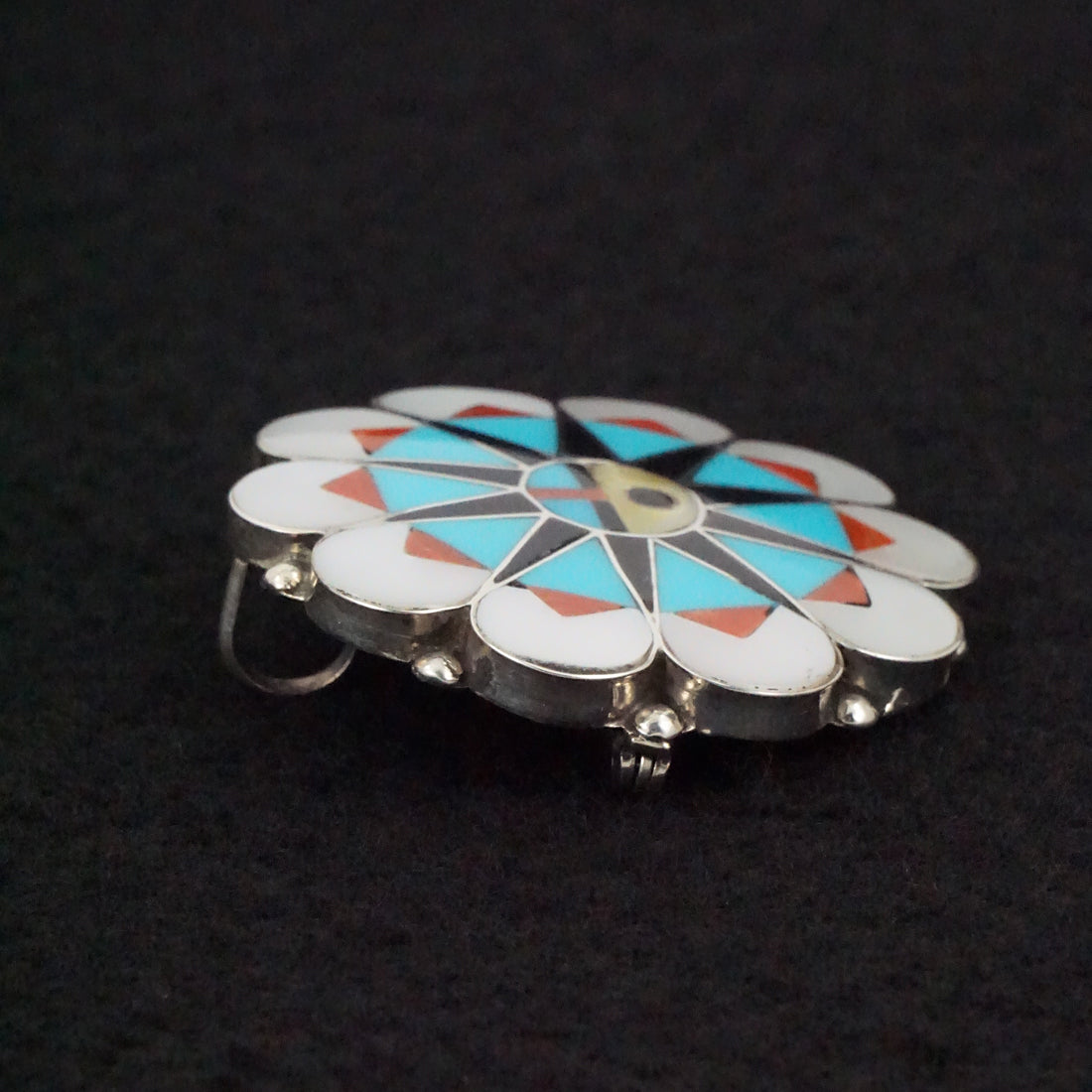 Delvin Gasper Multi-Stone & Sterling Silver Pin/Pendant