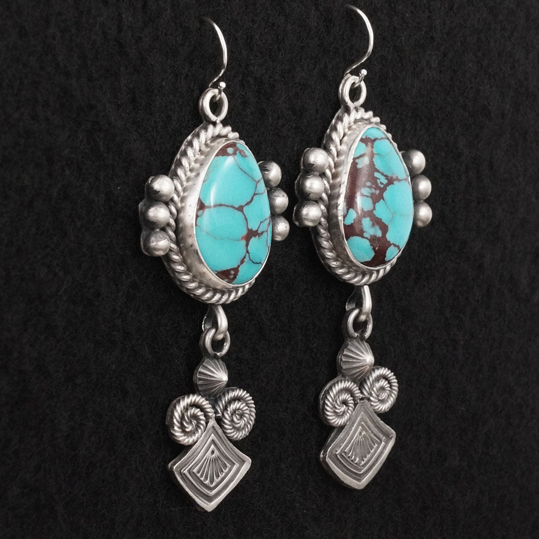 Michael Calladitto Turquoise & Sterling Silver Earrings