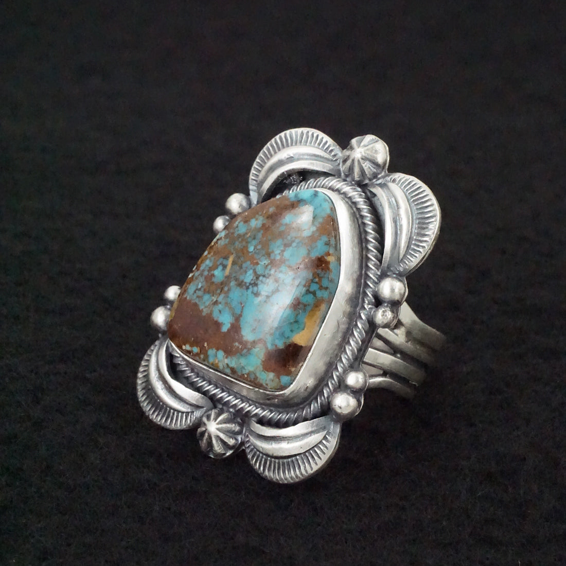 Randy Boyd Turquoise & Sterling Silver Ring Size 6.5