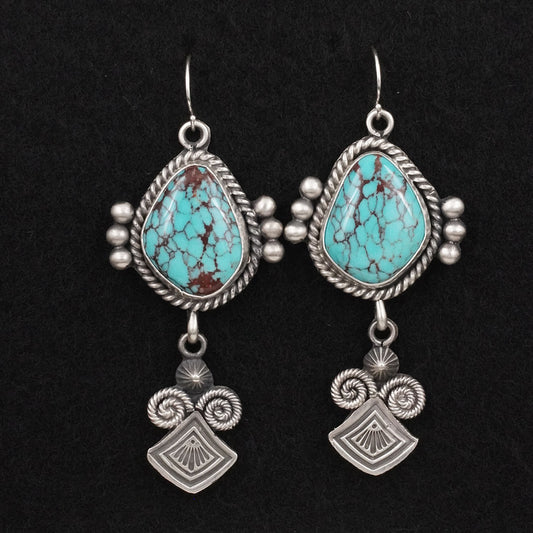 Michael Calladitto Turquoise & Sterling Silver Earrings