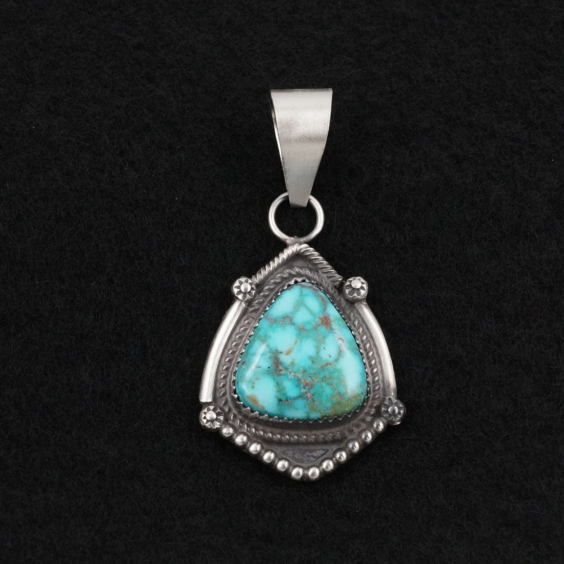 Leslie Nez Turquoise & Sterling Silver Pendant
