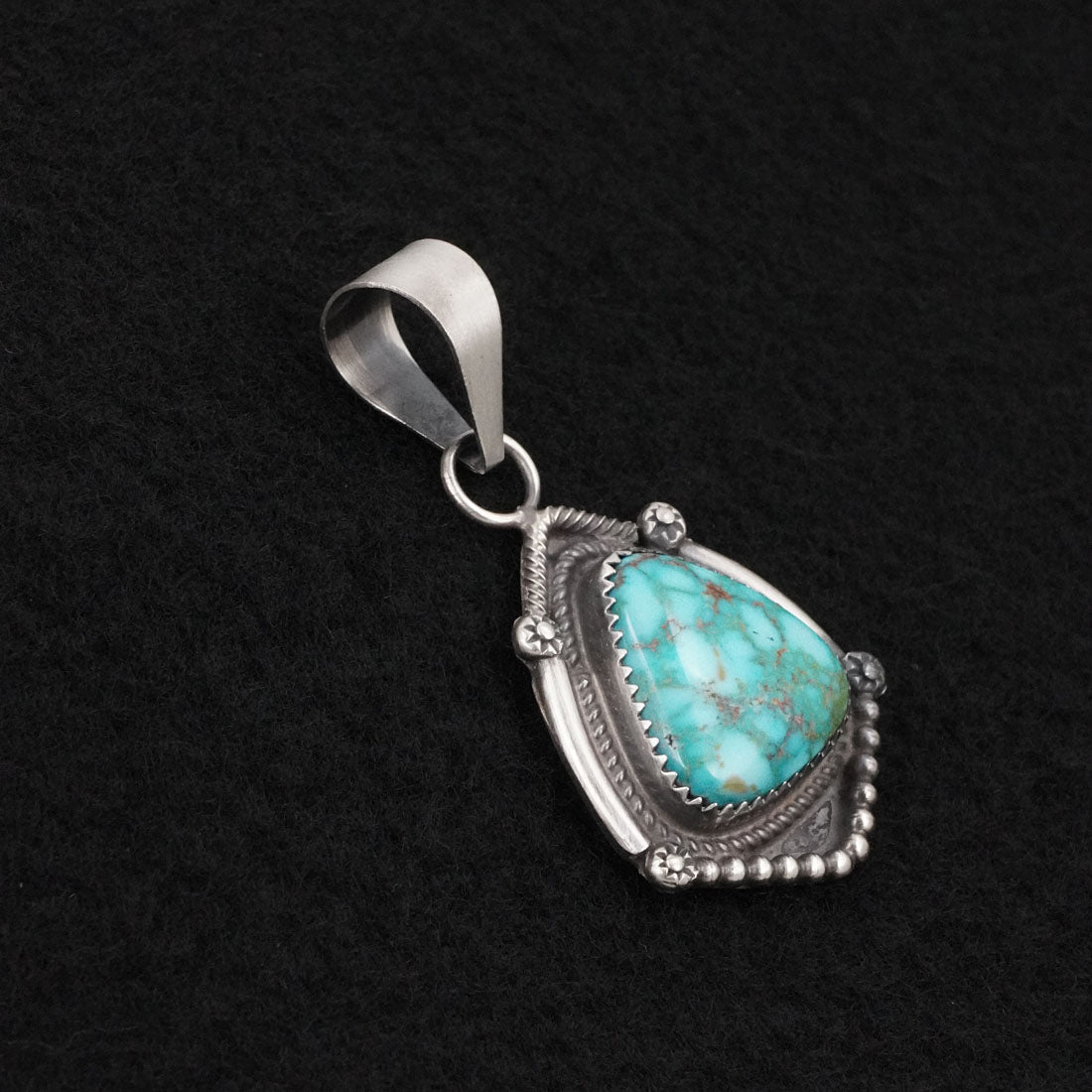 Leslie Nez Turquoise & Sterling Silver Pendant