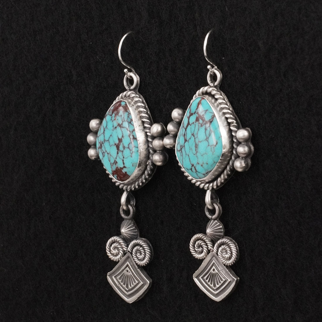 Michael Calladitto Turquoise & Sterling Silver Earrings