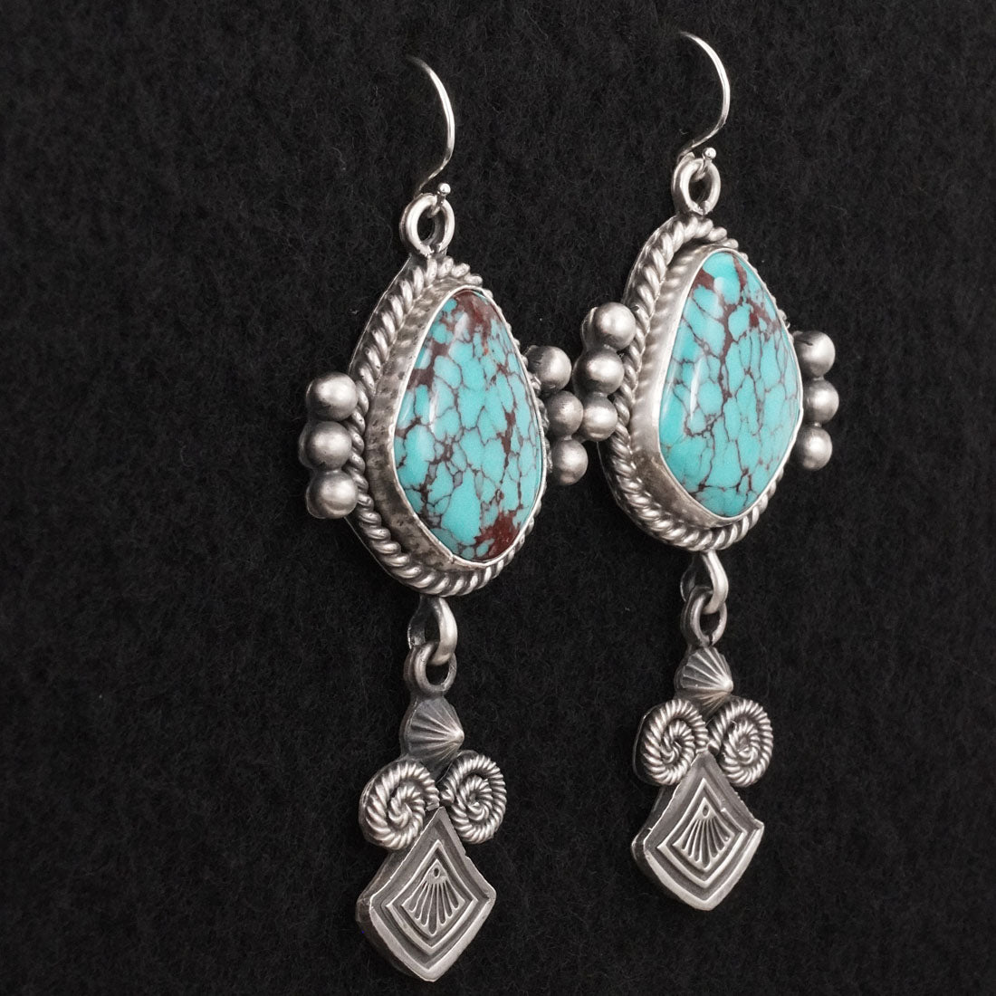 Michael Calladitto Turquoise & Sterling Silver Earrings